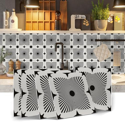 VICCI 12Pcs Peel and Stick Tile Stickers 5.9x5.9 Waterproof Tiles Decals - color: Art-224, size: 5.9x5.9IN*12PCS
