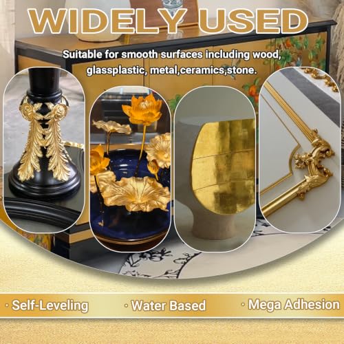 Gold Leaf Adhesive Kit, Gold Foil Kit for Crafts, Decoration