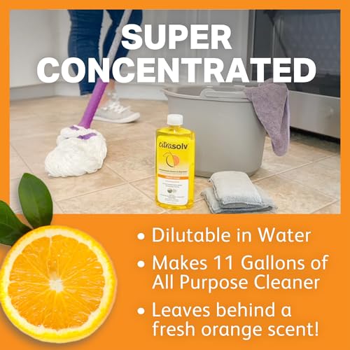 Citra Solv Concentrated Cleaner & Degreaser, Deodorizer, Home & Outdoor, Adhesive Remover, Paint Thinner, Natural Orange Oil, Valencia Orange 8 Fl Oz - size: 8 Fl Oz