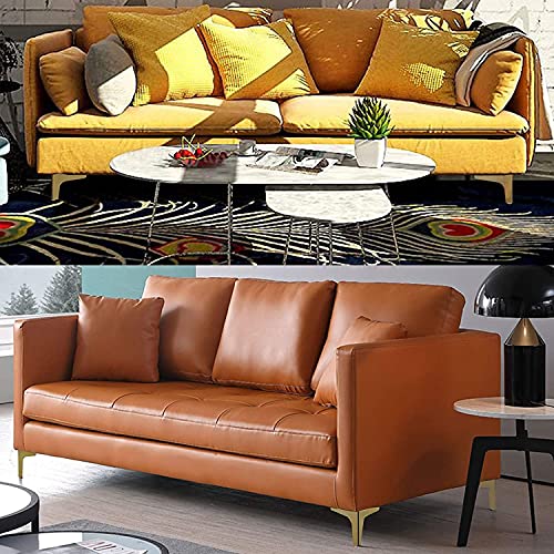 Metal Sofa Legs Furniture Replacement Leg Golden Sofa Feet Heavy Duty Triangle Cabinet Feet Set of 4 (6 Inch) - size: 6 Inch