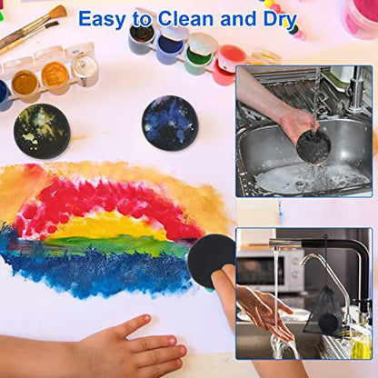 Paint Sponge Applicator 3Pcs, Boyistar Black Detail Painting Sponge - color: Black