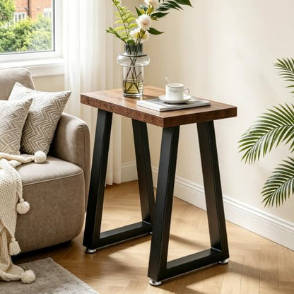 24" Trapezoid Metal End Table Legs Set of 2, Black - color: Trapezoid, size: 24 IN