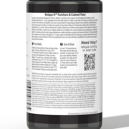 Retique It Chalk Furniture Paint, 32 Fl Oz (Pack of 1), 07 Gothic Grey - color: 07 Gothic Grey, size: 32 Fl Oz (Pack of 1)