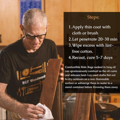 – The Only American-Made Tung Oil | 100% Pure, Hexane-Free, Food-Safe Finish | The Freshest Oil, 32 oz - size: 32 Ounce