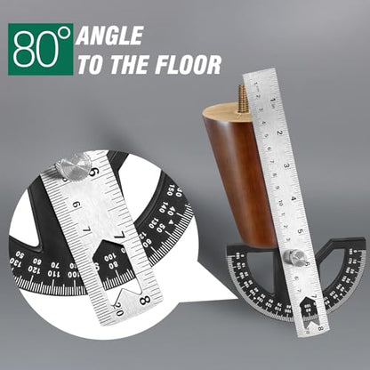 FoDau770 Rubber Wood Legs 4", Slant Taper, 5/16"-18 Thread, Brown, 8pcs - color: Brown, size: 4 Inch - Slanted (80°)