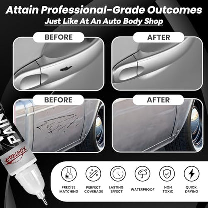 Silver Touch Up Paint for Cars, Professional Automotive Paint Scratch Repair, Lasting Auto Scratch Remover, Color Accurate, Quick Drying, Easy to Use, Safe and Waterproof, Versatile Use - color: Silver