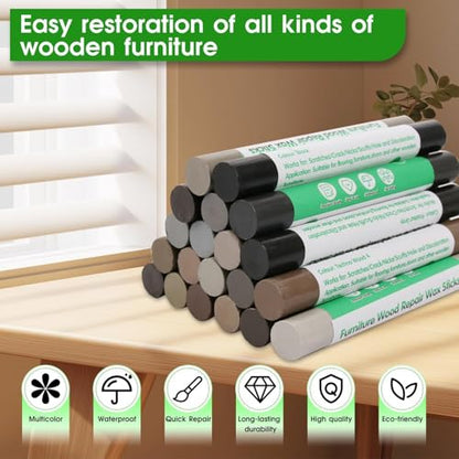Furniture Markers Touch Up, 20 Colors Wood Filler Sticks- Gray Series - color: Gray Series