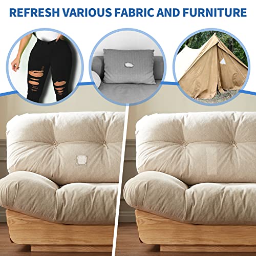KING MOUNTAIN Canvas Iron on Patch,3"×60",Waterproof 100% Cotton Fabric Repair Patch,Used for Various Sofa,Tent,Clothes,Seats,Suitcases (Beige Coffee) - color: Beige Coffee Canvas, size: 3"x60"