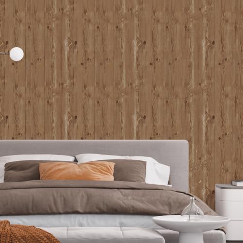 SOON AFTER Texture Wood Peel and Stick Wallpaper, Size 15.7"x236"/Roll - color: Texture JF014, size: 15.7" x 236"