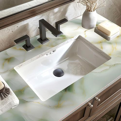 Marble Wallpaper Peel and Stick Self Adhesive Contact Paper Waterproof Vinyl Wrap Cover Furniture Sticker for Kitchen Countertops Cabinets Table Desk 39.37 x 23.62 in (Light Green) - color: Green