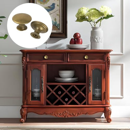 12Pcs Antique Bronze Round Cabinet Knobs for Furniture - color: Antique Bronze