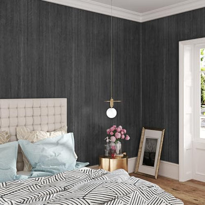 WESTICK Peel and Stick Wood Contact Paper for Countertops Waterproof Black Wooden Renter Friendly Wallpaper Removable Wood Grain Vinyl Wrap Contact Paper for Cabinets Table Desk Walls DIY 24" x 118" - size: 24" x 118"