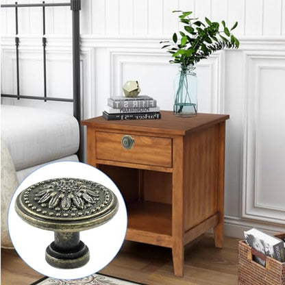 Luomorgo 4 Pcs Antique Bronze Cabinet Knobs Mid Century Dresser Knobs - size: 4 Pieces