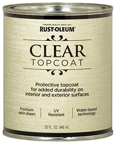 Rust-Oleum 253613 Metallic Accents Paint, Quart, Satin Clear - color: Satin Clear, size: 32 Fl Oz (Pack of 1)