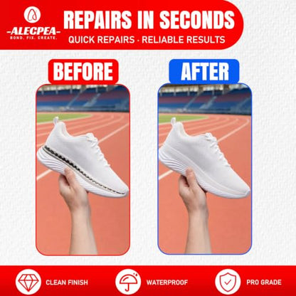 ALECPEA Shoe Glue for Sole Repair, Thin Clear Adhesive, 30g with 3 Tips - color: Shoe Glue