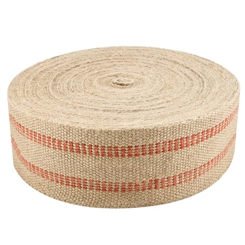 YaeCCC Jute Webbing,Upholstery Webbing for Chair,3.5"x33Yd Upholstery Strap - color: red, size: 3.5" x 33 Yd