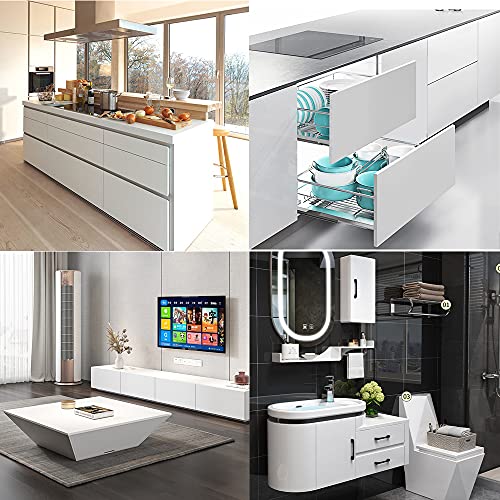 tiltil Shiny Peel and Stick Wallpaper White Contact Paper 15.8" × 197" - color: Pearl White, size: 15.8" x 197"