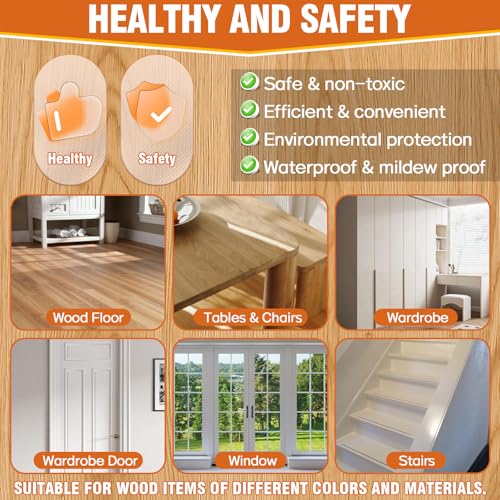 Wood Repair Kit, 7.76 oz Paintable Wood Filler Putty for Furniture DIY