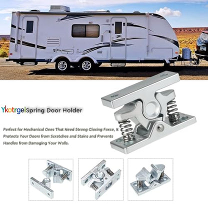 Heavy RV Door Holder Zinc Alloy Trailer Door Latch, Spring Loaded Double Roller Catch Easy Lock Stop for Trailers, Boats, Garage, Cabinets & Home Use with Screws (1 Pcs) - style: 1 Pcs