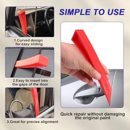 Aifeier ET 4 PCS (Red & Blue) Car Window Curved Dent Repair Tools