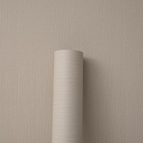 Haimin Fabric Wallpaper 24" x 393" Peel and Stick Textured Contact Paper - color: Yellow and Brown