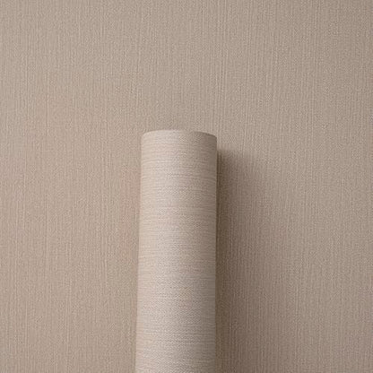 Haimin Fabric Wallpaper 24" x 393" Peel and Stick Textured Contact Paper - color: Yellow and Brown