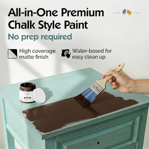 Chalky Chicks Alaskan Brown Bear 32 Fl Oz Chalk Paint for Furniture - color: Alaskan Brown Bear (Brown), size: 32 Fl Oz (Pack of 1)