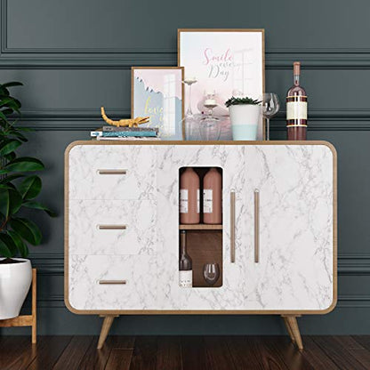 FunStick 24" x 200" White Grey Marble Contact Paper for Countertops Waterproof Removable Wallpaper Counter Top Covers Peel and Stick Wallpaper Self Adhesive Thick Marble Paper for Cabinets Desk Vinyl - size: 24"W x 200"L