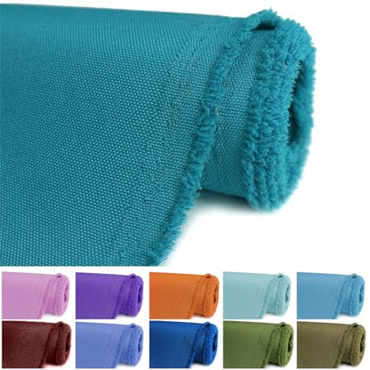 BECHAEO Waterproof Upholstery Canvas Fabric by the Yard, 2 YDS Cyan Blue - color: Cyan Blue, size: 2 Yards 58" x 72" (Pre-cut)