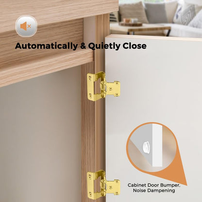 Ravinte Gold Semi-Overlay 1/2 inch Self-Closing Hinges, 50 Pack - color: Gold