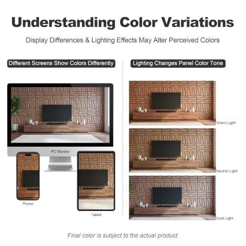 WoveN SounD Acoustic Wall Panels, Teak, 16 Pack, 12x12 in - color: Cut Prism, Teak, 16 Pack