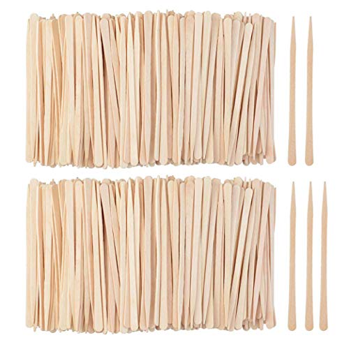 1200 Pack Wooden Waxing Sticks, Small Wax Spatulas Applicator Sticks
