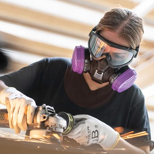 Dräger X-plore 3500 Respirator Mask Multi-Gas/P100 Combination Cartridge (OV/AG/HF/FM/CD/AM/MA/HS/P100) NIOSH-certified Half-Mask for Painting, Chemicals, Construction