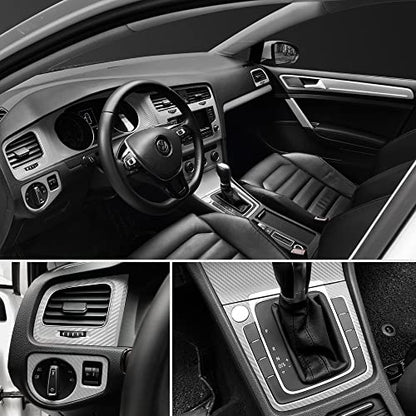 LZLRUN 3D Black Carbon Fiber Car Vinyl Wrap Self-Adhesive Film 1ft x 10ft - color: Black, size: 1ft x 10ft