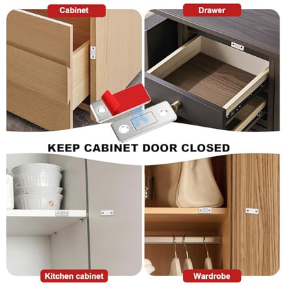Cabinet Magnetic Catch 8 Pack Ultra Thin Cabinet Door Magnetic Catch for Drawer Magnet Adhesive Cabinet Latch Magnetic Closures for Sliding Door Closure Kitchen Closet Closer - style: 8 Pack