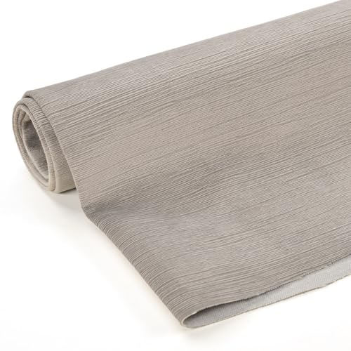 Foamma Benson Textured Microfiber Plain Velvet Upholstery Fabric by The Yard – 56" Wide Soft Fabric Ideal for DIY Sewing, Upholstery, Crafts, Chairs, Sofas and Home Décor - Dove, 1 Yard - color: Dove, size: 1 Yard