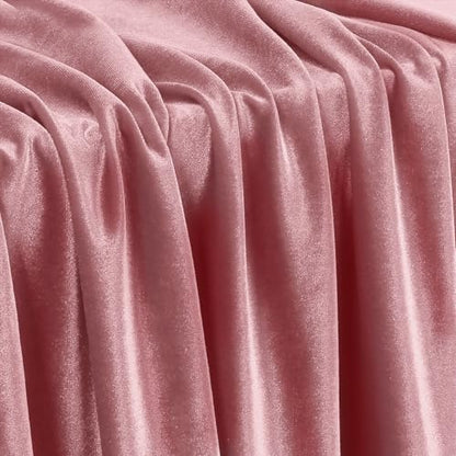 KKJIAF 2 Yard Dusty Rose Stretch Velvet Fabric 60" Wide for DIY Crafts - color: Dusty Rose, size: 2 Yard