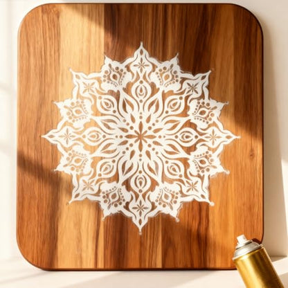 TIAMECH A4 Reusable Mandala Rangoli Stencil for Painting - style: Mandala Rangoli
