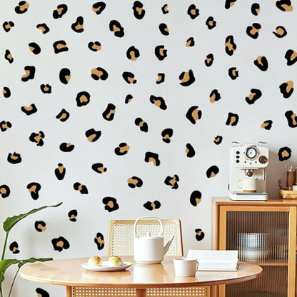 Leopard Print Wall Decals, 12 Sheets 348 Pcs - color: Cheetah