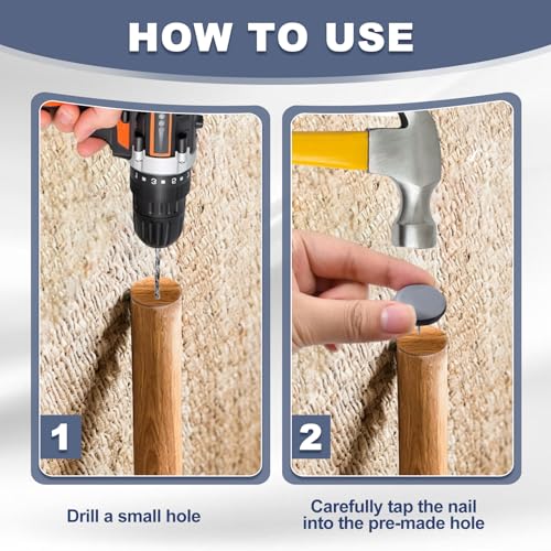 1" Nail on Furniture Sliders Chair Sliders Glides Wooden Furniture Movers Move Your Furniture Easily & Safety - Best Chair Leg Floor Protectors for Hardwood Floors & Carpets