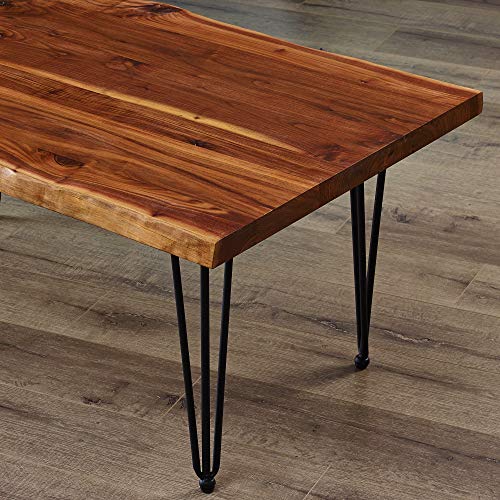 Home Soft Things Hairpin Metal Table Legs 15 Inch Legs for Furniture Coffee Bench Dining End Industrial Table Desk Set of 4 with Black Screws Adjustable Cushion Floor Protectors, 15" - size: 15"