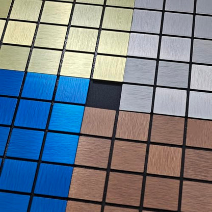 10pcs Waterproof Mosaic Wall Stickers, Coppery - color: Coppery