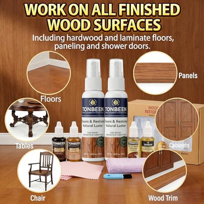 Premium Wood Furniture Care Set-Includes Wood Cleaner & Water Mark Remover - size: SET OF 1