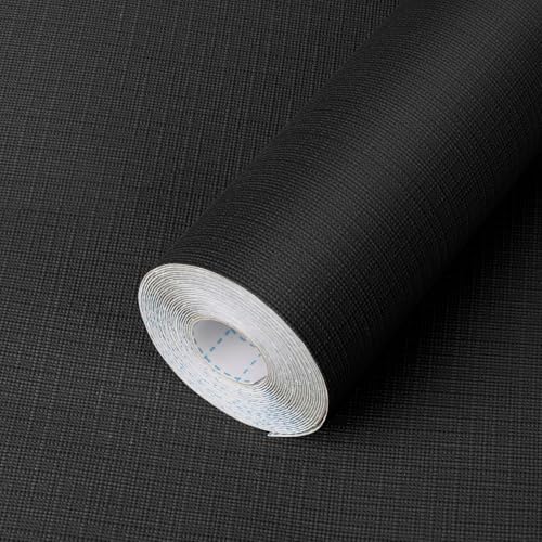 Self Adhesive Shelf Liner, 11.8" x 118.1" Peel and Stick Drawer Liner Black - color: Black, size: 11.8"W x 118.1"L
