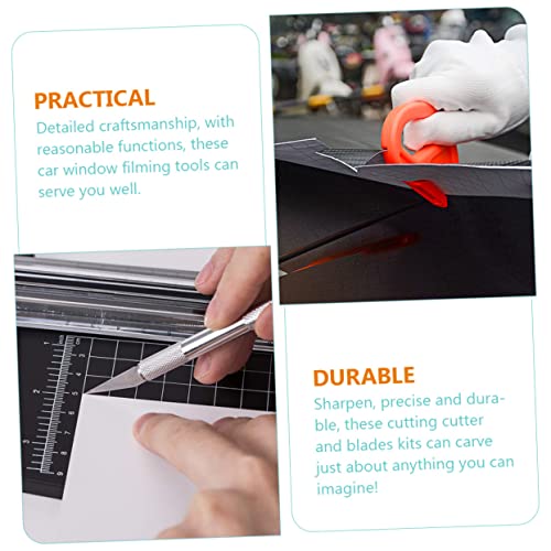 1Set Kit Vinyl Film Installation Tools for Window Tinting Ergonomic Design Durable Blades for DIY and Professional Use Includes Squeegees and Scrapers