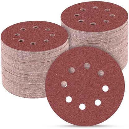 100PCS 5 Inch Sanding Discs 80 Grit Sandpaper for Orbital Sander - style: Aluminum oxide