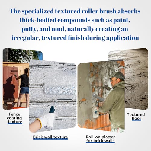 9 Inch Textured Paint Roller Covers, 2 Pack - size: 9 Inch Textured Paint Roller Kit, 2 Pack
