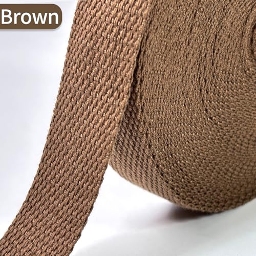 Brown Cotton Webbing 1in x 10Yards - color: Brown