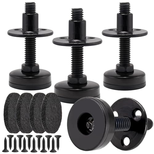 NEWBYTEK Heavy Duty Furniture Leveling Feet 3/8"-16, 1320LB Support, 4PK - size: LONG Thread - 4 Pack