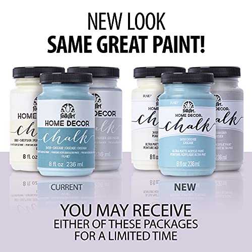 FolkArt Home Décor Chalk Finish Acrylic Paint, 8oz, 8 ounce, Blue Chill - color: Blue Chill